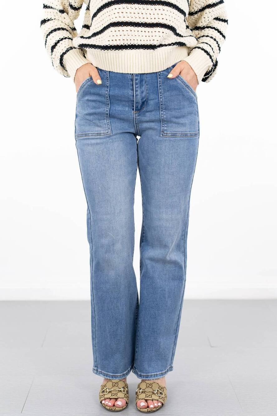 NEW RISEN opal flare jean in medium